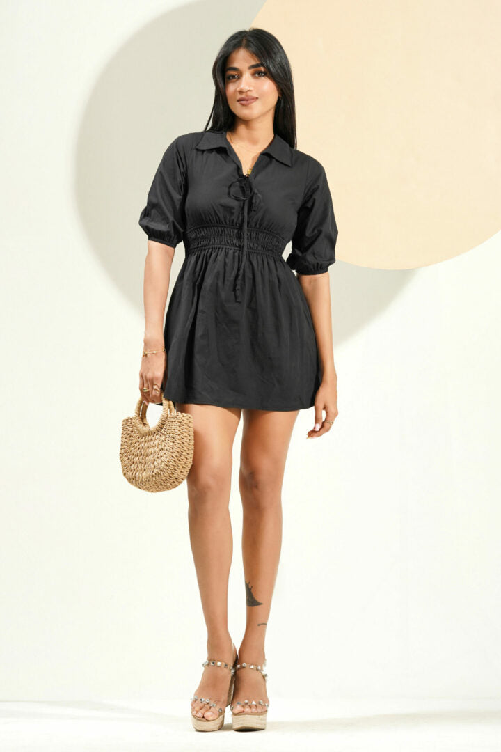 DOVIE BLACK MINI DRESS