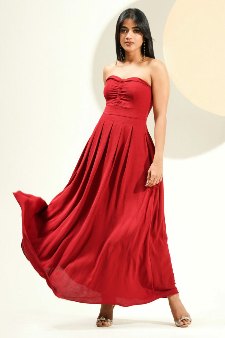 AVANI MAROON MAXI DRESS