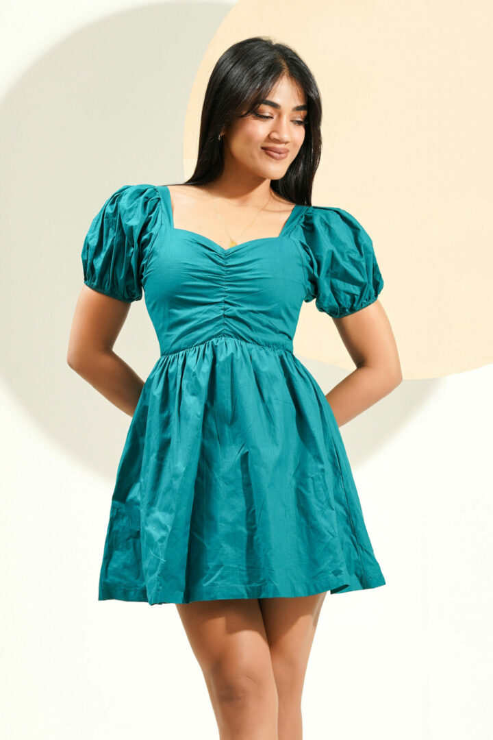 SERRA GREEN MINI DRESS