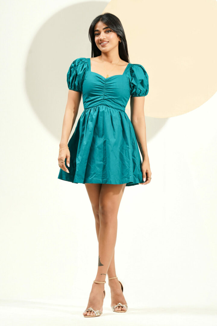 SERRA GREEN MINI DRESS