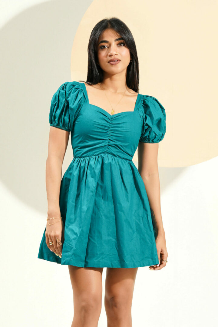 SERRA GREEN MINI DRESS