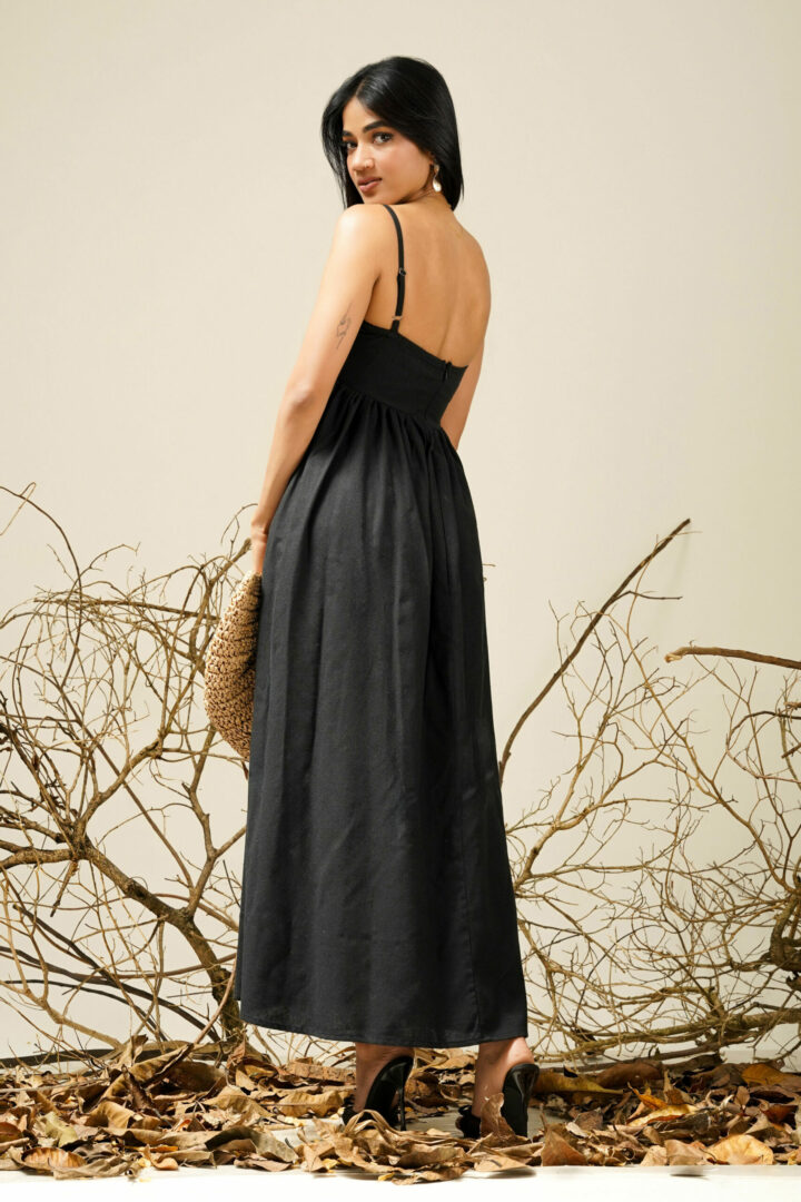 VIOLA BLACK MAXI DRESS